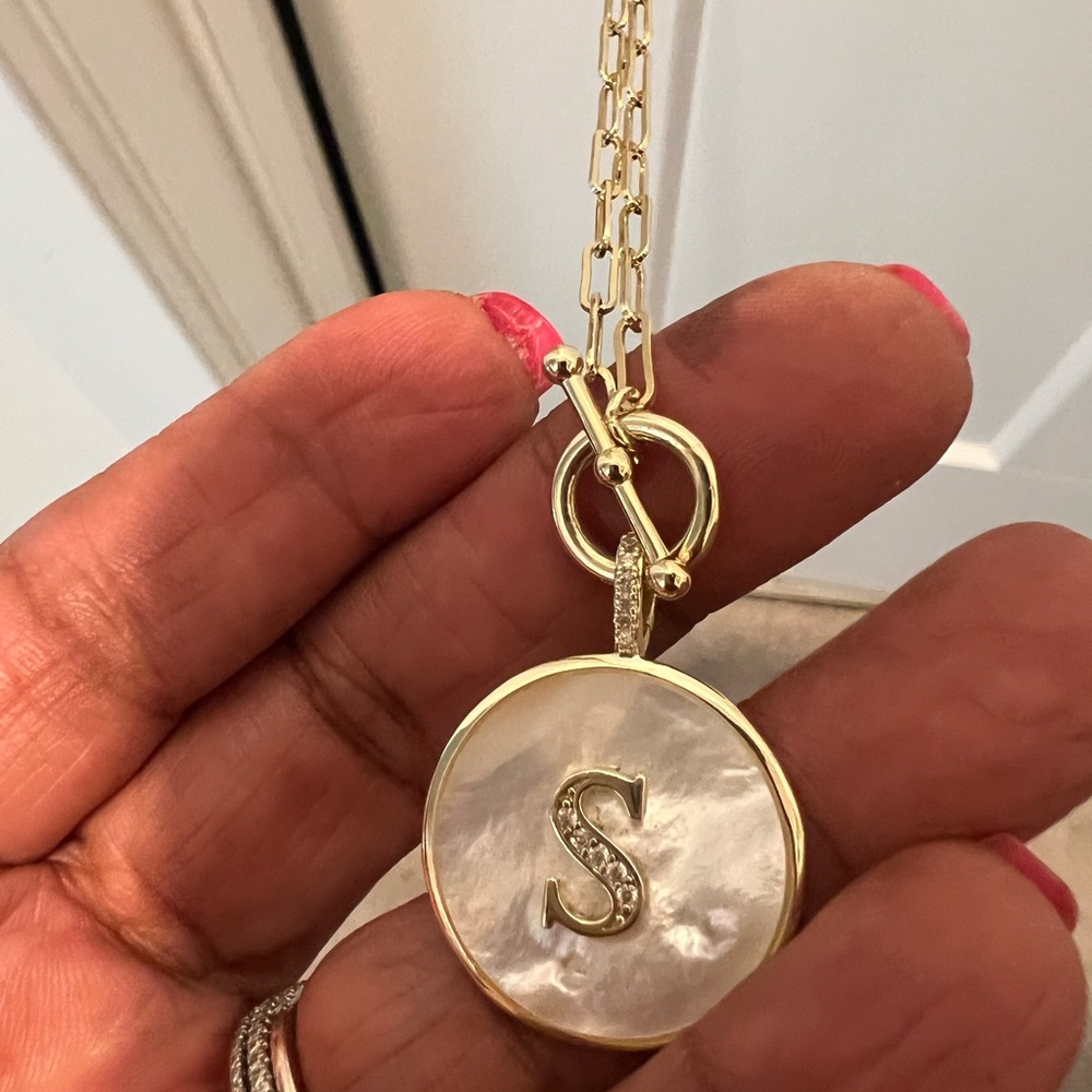 Gold Initial Pendant Necklace